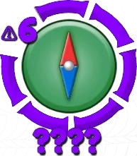 The darkened, distorted compass screen unique to danger level 6