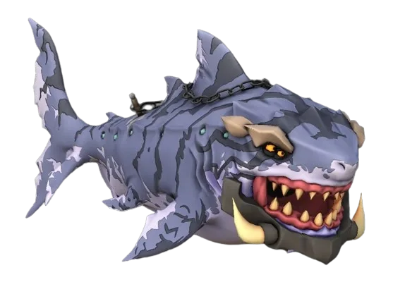 The Terrorshark, rare and weak at level 2, far more common and dangerous at level 4
