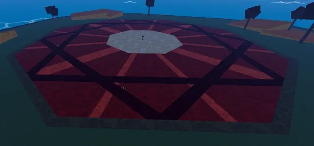 Darkbeard's combat zone, at the altar on Dark Arena.