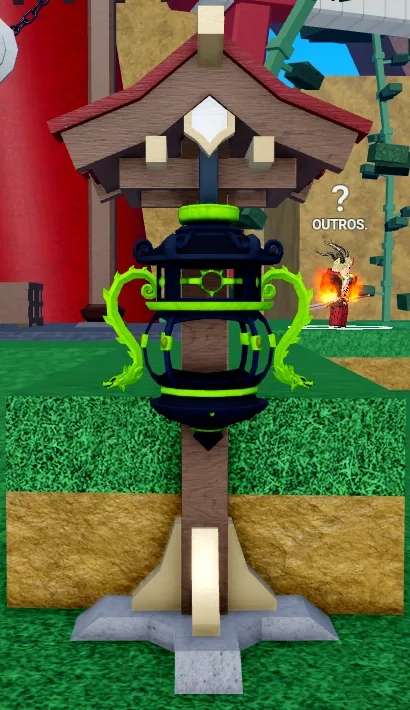 The green lantern, lit with 500 mastery on Dragonheart.