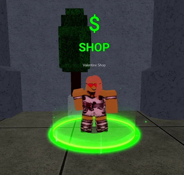 The shop during the Valentine's Event, paid for with Cupid's currency