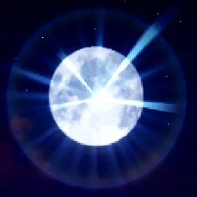 The full moon lighting up when you find the Blue Gear.