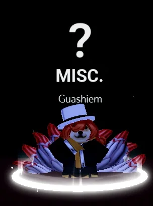 Guashiem, recognizable by his dog or white kitsune look.