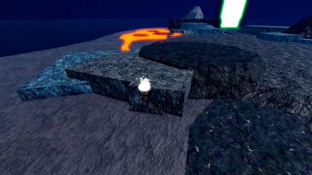 The first torch to light, which spawns Cursed Skeletons.