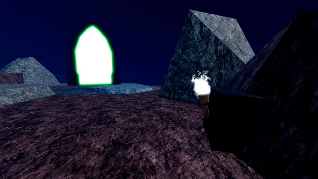 The second torch, reachable once the first area is cleared.