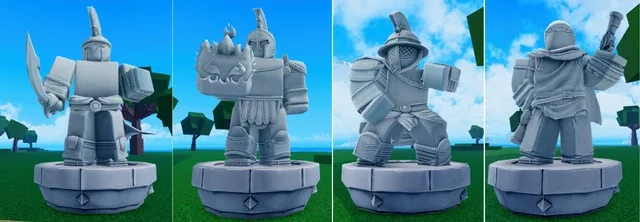 The four statues around the Colosseum Quest Giver