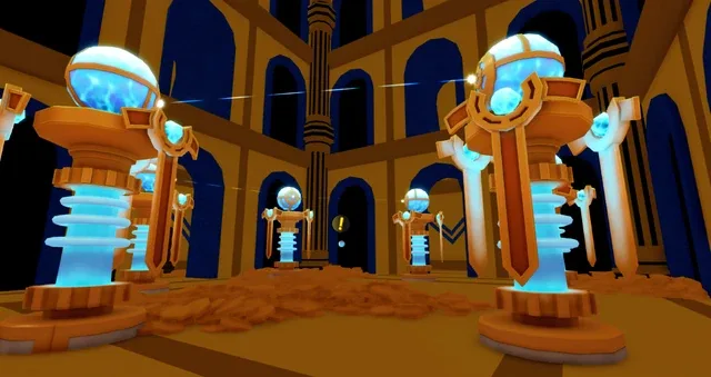 The energy towers surrounding the item