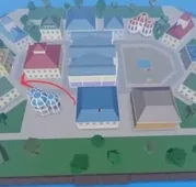 Robotmega and the Aura Editor's house, back when its roof was still green.