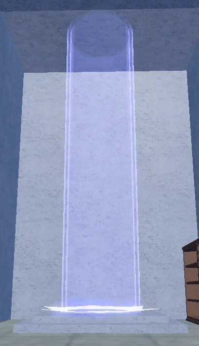 One of the three portals at Castle on the Sea, in the blue-roofed building.