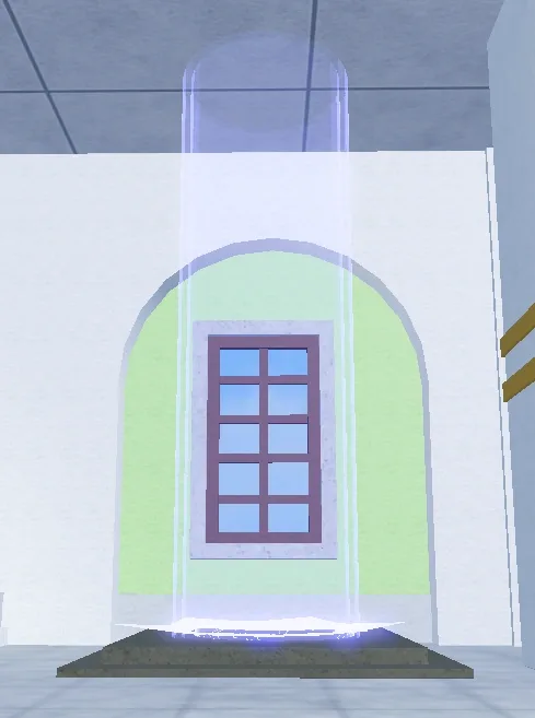 The Mansion's portal, tucked against the inner balcony wall.