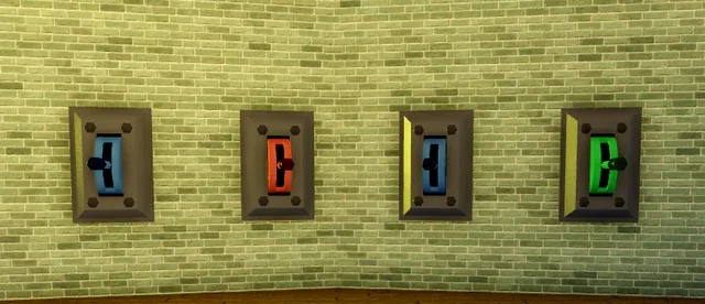 The levers in the rightmost room