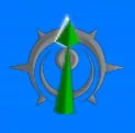 The green compass, when you're facing the quest giver.