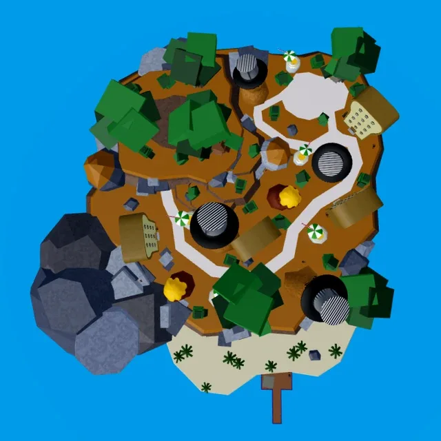 Peanut Land, where one Diamond Chest hides inside a tree that looks like stone.