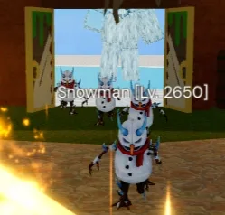 Very high level Snowmen, sent by an angry Yeti during Halloween 2025.