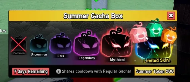 The Diamond skin from the Summer Gacha, one of its exclusive cosmetic skins.