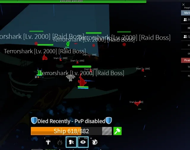 Five Terrorsharks appearing at once, a fight that's much harder to handle.