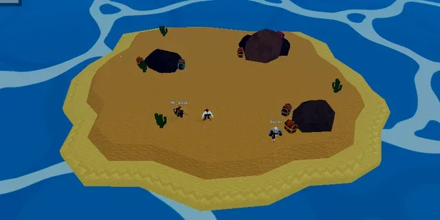 La variante entièrement de sable de la Treasure Island