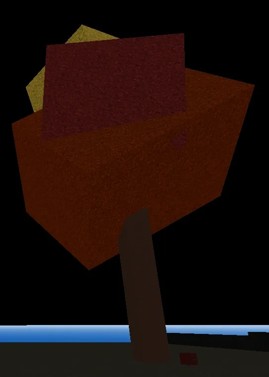 A Blox Fruit that spawned under a tree at Magma Village