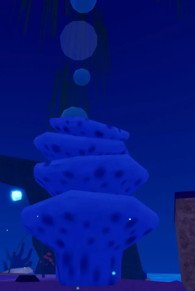 The corals releasing the bubbles