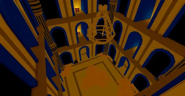 The secret eight-chest room, hidden behind the walls of the large temple.